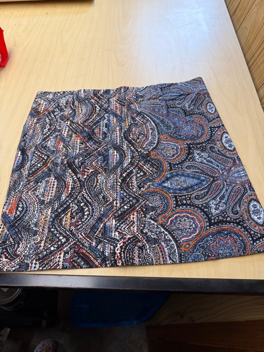 J. Jill Navy, Rust and Cream Paisley Skirt